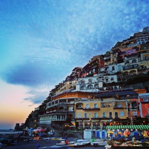 Positano - The colorful houses hanging on to the side of the mountain