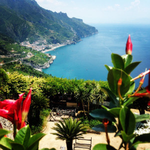 Ravello - A view of the Amalfi Coast from the gardens at Villa Rufolo